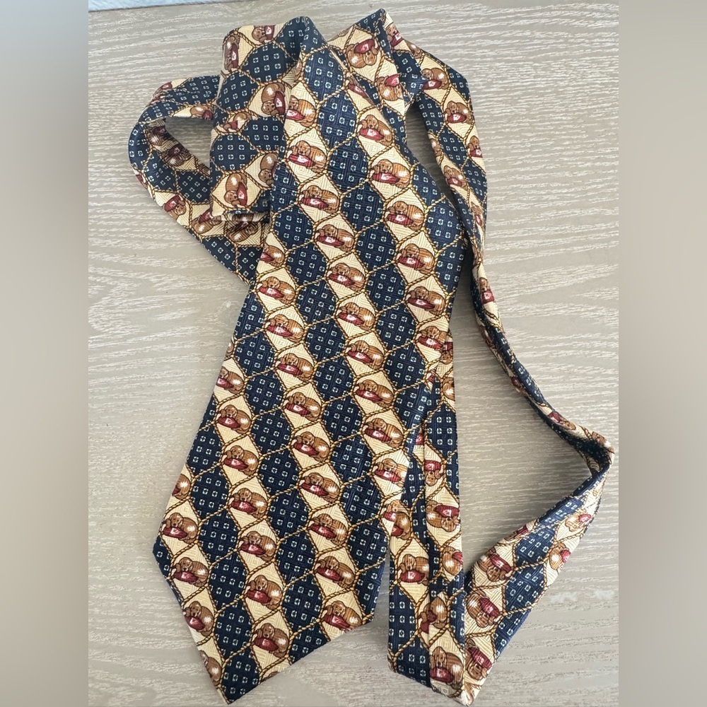andrew scott silk tie -puppy